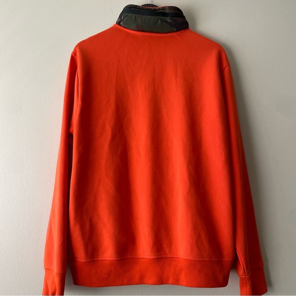 Polo Ralph Lauren Quarter Zip Hoodie Pullover Orange Camo Hiking Outdoor Men’s M - Picture 3 of 10